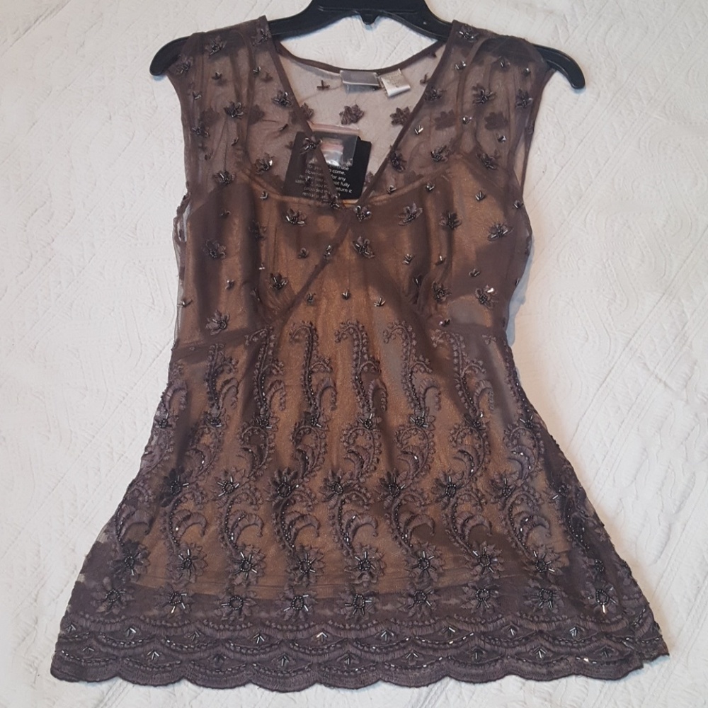Beautiful beaded top nwt